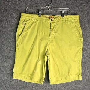 Robert Graham Mens Chino Shorts‎ Neon Green Size 34